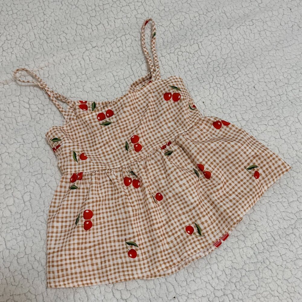 Women's Cherry Pattern Crop Top
